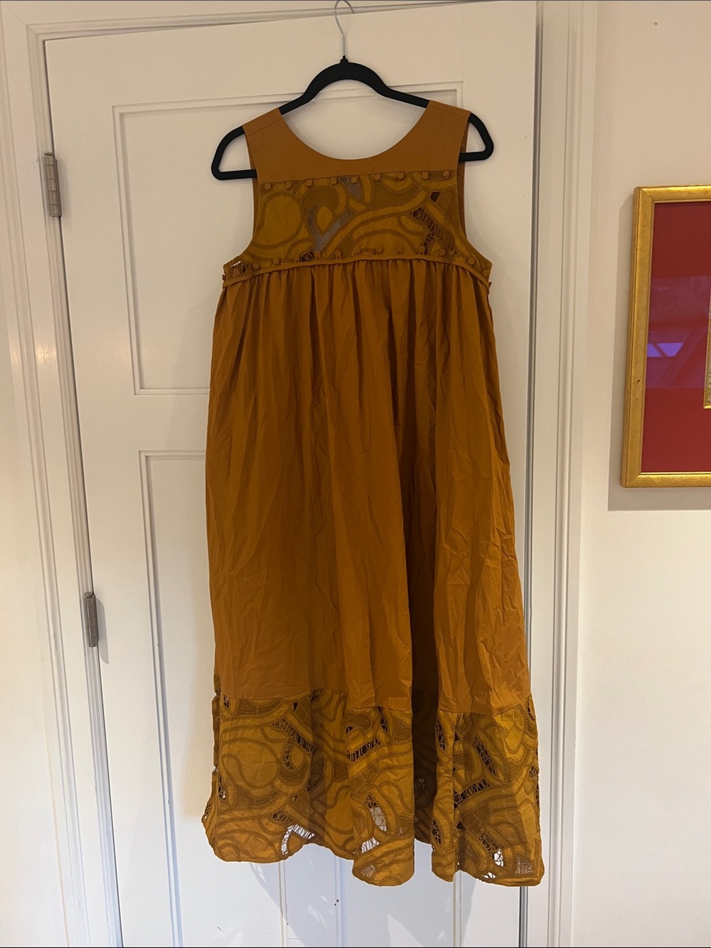 Banana Republic Mustard Yellow Sleeveless Midi Dress - Picture 4 of 4